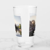 ニュールンベルクの古い中世の橋の上に日没 タンブラーグラス (右)