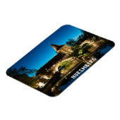 ニュールンベルクの夜の古い中世の橋 マグネット (左側)