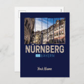 ニュールンベルクヴィンテージバヴァリアドイツ土産 シーズンポストカード (正面/裏面)