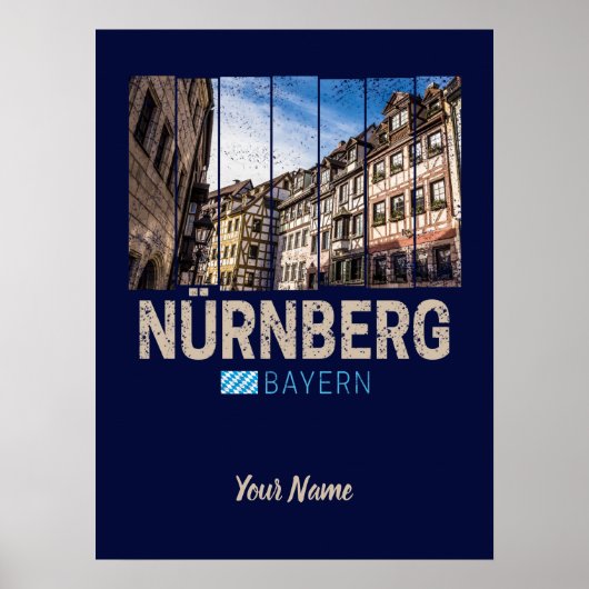ニュールンベルクヴィンテージバヴァリアドイツ土産 ポスター (正面)