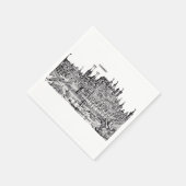 ニュールンベルク中世ドイツの都市 スタンダードカクテルナプキン (角)