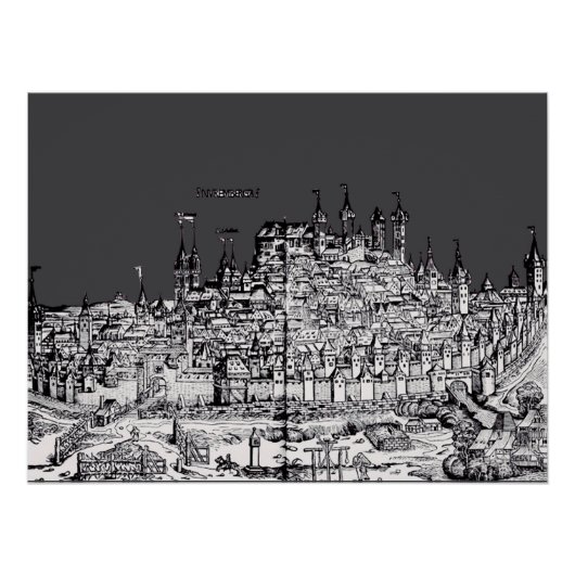 ニュールンベルク中世ドイツの都市 ポスター (正面)