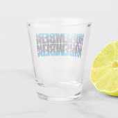 ニュールンベルク文字は夜の古い街並み ショットグラス (裏面)