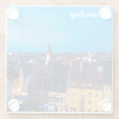 ニュールンベルク旧市街の夜景 ガラスコースター (裏面)