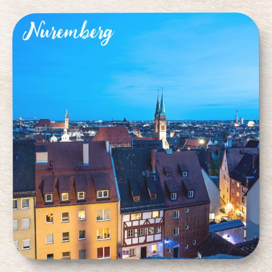 ニュールンベルク旧市街の夜景 コースター (正面)