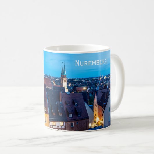ニュールンベルク旧市街の夜景 コーヒーマグカップ (正面右)