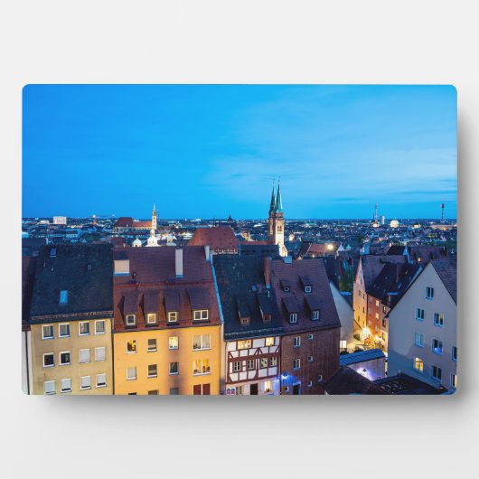 ニュールンベルク旧市街の夜景 フォトプラーク (正面)