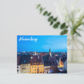 ニュールンベルク旧市街の夜景 ポストカード (スタンド正面)