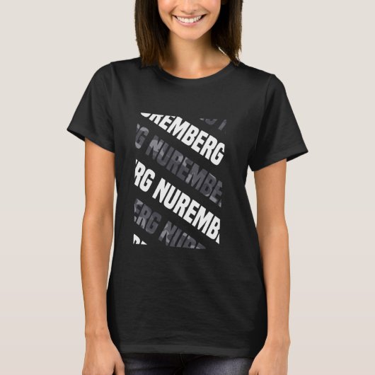 ニュールンベルク迷彩柄パターングレーカモフラージュ Tシャツ (正面)