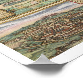 ニュールンベルク、ウルム、サルツブルクの地図から引用 ポスター (角)