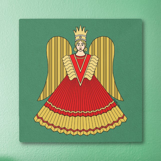 ニュールンベルク・クリスマスエンジェル メタルプリント (Nuremberg Christmas Angel Metal Print on Wall)