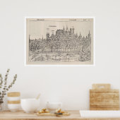 ニュールンベルク・クロニクルからのニュールンベルクの見解(1458) ポスター (キッチン)