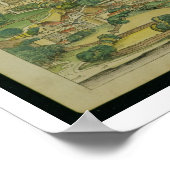 ニュールンベルクChrからのザルツブルグの鳥瞰図 ポスター (角)