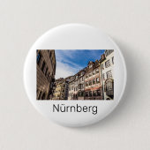 ニュールンベルクCityscape Bavariaドイツお土産 缶バッジ (正面)