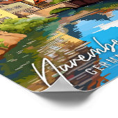 ニュールンベルクGermanyアートヴィンテージ旅行イラストレーション ポスター (角)