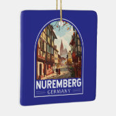 ニュールンベルクGermanyトラベルアートヴィンテージ セラミックオーナメント (右)