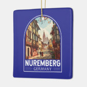 ニュールンベルクGermanyトラベルアートヴィンテージ セラミックオーナメント (左)