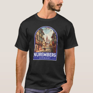 ニュールンベルクGermanyトラベルアートヴィンテージ Tシャツ