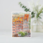 ニュールンベルクGermany旅行プレイスウォーターカラー ポストカード (スタンド正面)