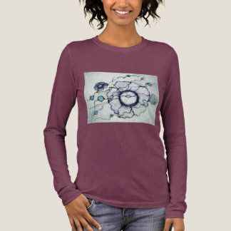 ニューログラフィック・アブストラクトアート フラワー | インク ライン ドローイング トライブレンドTシャツ
