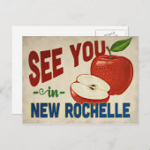 ニューロシェルニューヨークアップル – ヴィンテージトラベル ポストカード (正面/裏面)