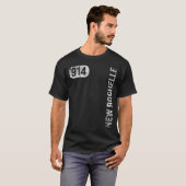 ニューロシェルニューヨーク914エリアコードヴィンテージレトロ Tシャツ (正面フル)