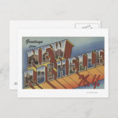 ニューロシェル,ニューヨーク – ラージレターシーン ポストカード (正面/裏面)