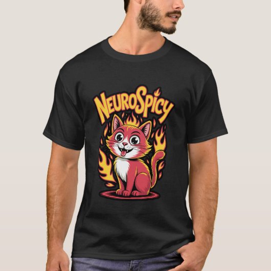 ニューロスパイシー面白い猫ペッパーデザイン Tシャツ (正面)