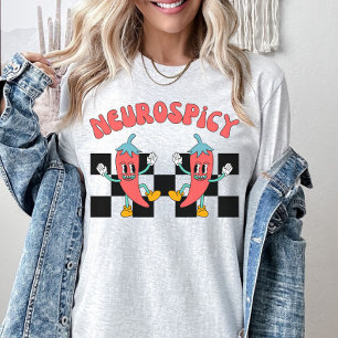 ニューロスパイシー、自閉症、ADHD、レトロ神経多様性 Tシャツ