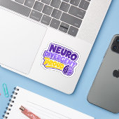 ニューロダイバーシティと誇りある脳ステッカー シール (ノートパソコンとiPhone)