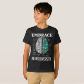 ニューロダイバーシティアド認識度メンタルヘルス Tシャツ (正面フル)