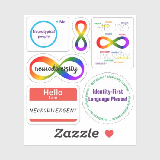 ニューロダイバーシティカスタムセットのビニールシール シール (シート)