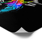 ニューロダイバーシティシンボルレインボーインフィニティ自閉症ママ ポスター (角)