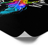 ニューロダイバーシティシンボルレインボーインフィニティ自閉症ママ ポスター (角)