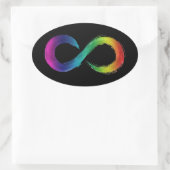 ニューロダイバーシティブラックシール 楕円形シール (バッグ)