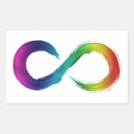 ニューロダイバーシティレインボーステッカー 長方形シール