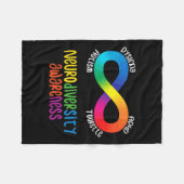 ニューロダイバーシティ認識度アドハイドオティスディスレクシアツアー フリースブランケット (正面(横))