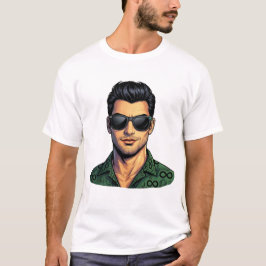 ニューロダイバーシティ ポップアート男性 ADHD 自閉症 プライド Tシャツ