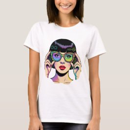 ニューロダイバーシティ(神経多様性) 無限大シンボル ポップアート 女性  Tシャツ