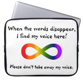 ニューロダイバーシティ 私の声を奪わないで ラップトップスリーブ