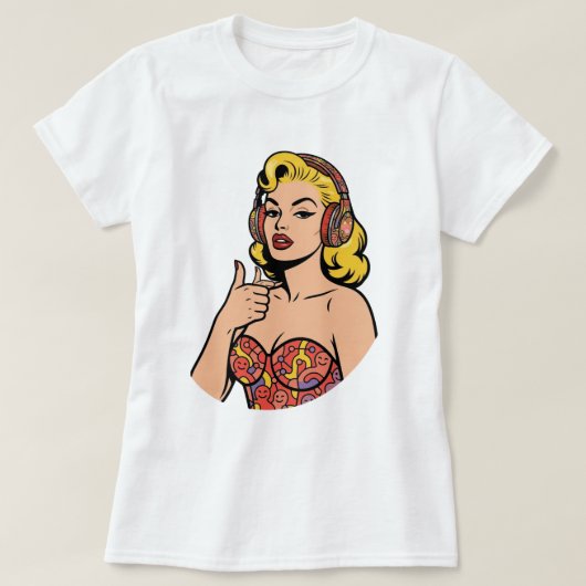 ニューロダイバージェント ポップアート - オープンマインド マリリン スタイル Tシャツ (デザイン正面)