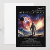 ニューロダイバージェント 自閉症の誕生日パーティーの招待状 招待状 (正面/裏面)
