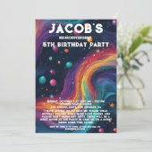 ニューロダイバージェント+自閉症の誕生日パーティーの招待状 招待状 (スタンド正面)