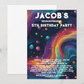 ニューロダイバージェント+自閉症の誕生日パーティーの招待状 招待状 (正面/裏面)
