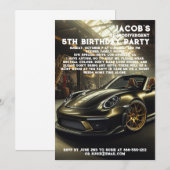 ニューロダイバージェント 自閉症 誕生日パーティーの招待状 招待状 (正面/裏面)