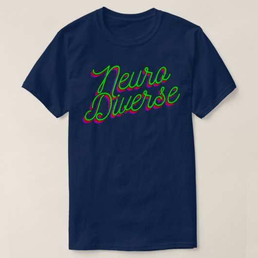 ニューロダイバーズデザインADHD Tシャツ (デザイン正面)