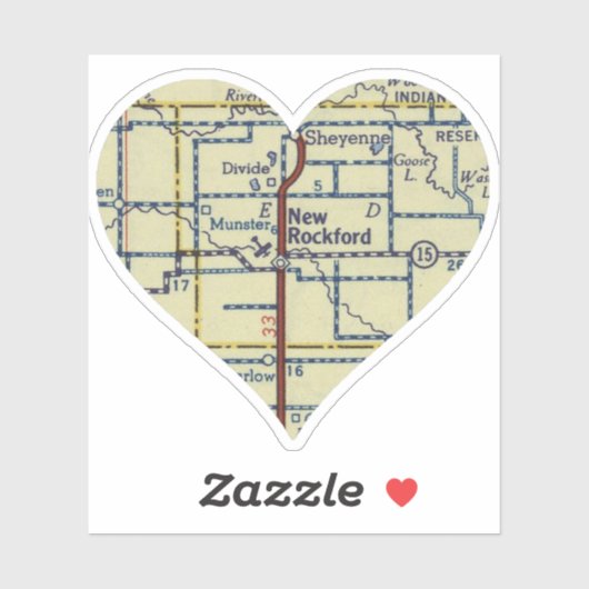 ニューロックフォードNDヴィンテージマップ シール (シート)