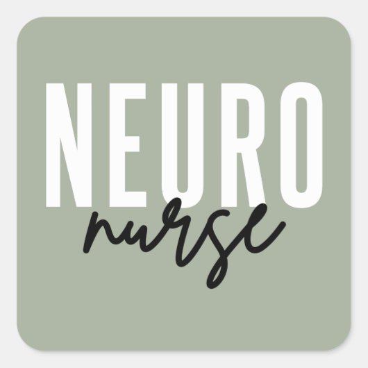 ニューロナース神経科学ナース感謝ギフト スクエアシール (正面)