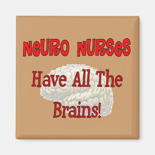 ニューロナース「脳みそが揃う」プレゼント マグネット (正面)