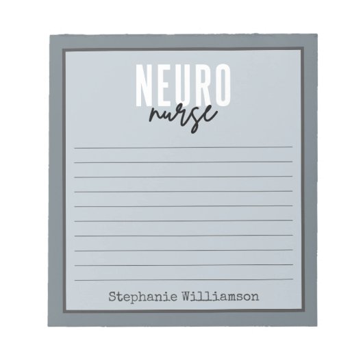 ニューロパーソナライズされたナース神経科学ナース ノートパッド (正面)